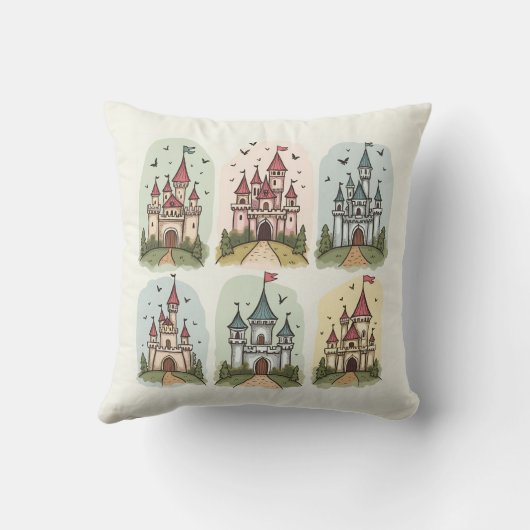 Sprookjesachtige Sprookjeskasteelen Kussen (Achterkant)
