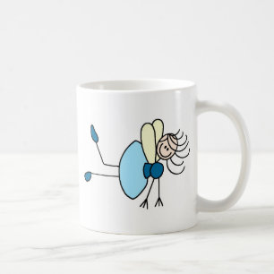 Sprookjesachtige Stickfigure in Blauwe Mok