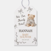 Sprookjesachtige Teddbeer Baby Shower Cadeaulabel (Voorkant)