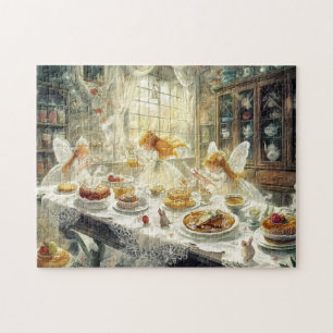 Sprookjesachtige Theepartij Lente Keuken Bakken Ti Legpuzzel