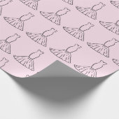Sprookjesachtige Trouwjurk Romantisch Roze Naadloo Cadeaupapier (Hoek)