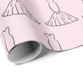 Sprookjesachtige Trouwjurk Romantisch Roze Naadloo Cadeaupapier (Rol Hoek)