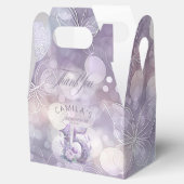 Sprookjesachtige Tuin Quinceanera Lavendel/Lila ID Bedankdoosjes (Geopend)