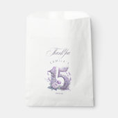 Sprookjesachtige Tuin Quinceanera Lavendel/Lila ID Bedankzakje (Voorkant)