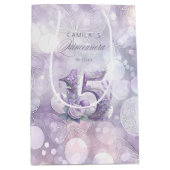 Sprookjesachtige Tuin Quinceanera Lavendel/Lila ID Medium Cadeauzakje (Voorkant)