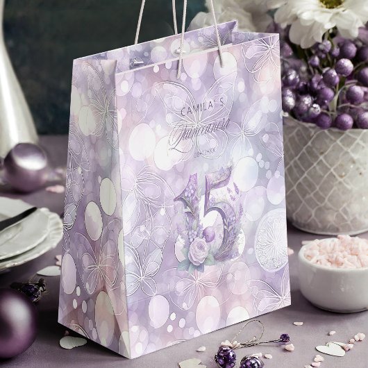Sprookjesachtige Tuin Quinceanera Lavendel/Lila ID Medium Cadeauzakje