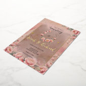 Sprookjesachtige Tuin Sparkle Wedding Invitation Folie Uitnodiging (Gedraaid)
