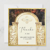 Sprookjesachtige Tuinpoort Platte Dankkaart Bedankkaart (Voorkant)