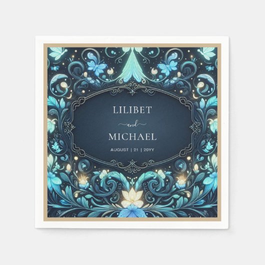 Sprookjesachtige uitnodiging voor feeënsfeer - Glo Servet (Voorkant)