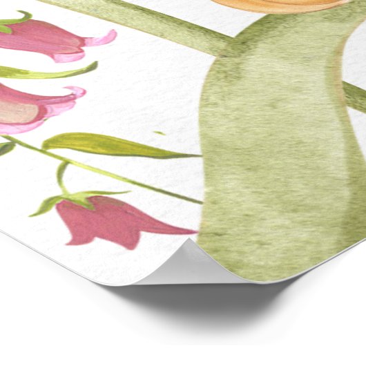 Sprookjesachtige verjaardagsachtergrondposter poster (Hoek)