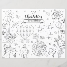 Sprookjesachtige Verjaardagsfeest Kleur Placemat