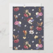 Sprookjesachtige verjaardagsuitnodiging kaart (Achterkant)