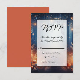 Sprookjesachtige Verlichtings- en Maanverlichte Bo RSVP Kaartje