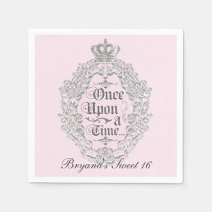 Sprookjesachtige Vintage Once Upon Princess Party  Servet