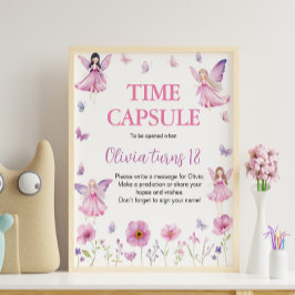Sprookjesachtige Vlinder Verjaardags Tijd Capsule Poster