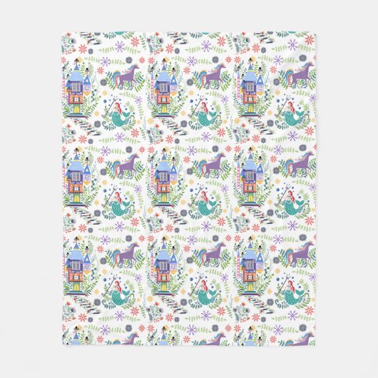 Sprookjesachtige volkskunst gooi deken (Voorkant)