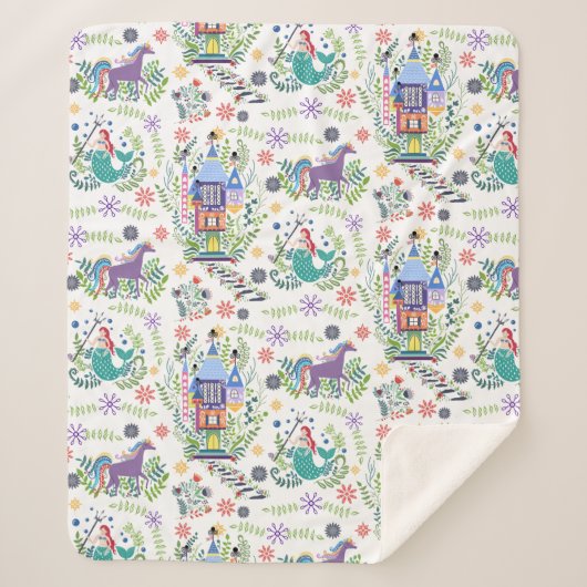 Sprookjesachtige volkskunst gooi Sherpa deken (Voorkant)