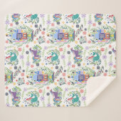 Sprookjesachtige volkskunst gooi Sherpa deken (Voorkant (horizontaal))