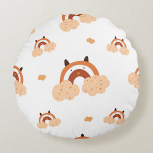 Sprookjesachtige Volkskunst Regenboog & Beer Oren Rond Kussen