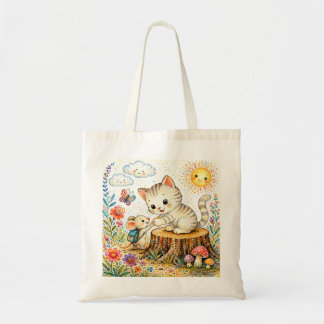 Sprookjesachtige Vriendschap tussen Katje en Muis  Tote Bag