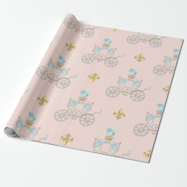 Sprookjesachtige wagen Royal Fleur Goud Blush Ivoo Cadeaupapier
