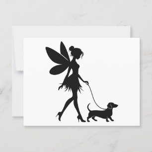 Sprookjesachtige Wandelende Dachshund Briefkaart