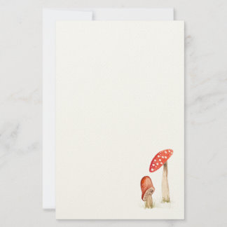 Sprookjesachtige Waterverf Bos Paddenstoelen Briefpapier