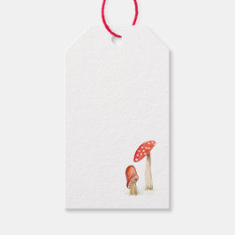 Sprookjesachtige Waterverf Bos Paddenstoelen Cadeaulabel