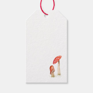 Sprookjesachtige Waterverf Bos Paddenstoelen Cadeaulabel