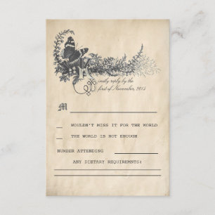 Sprookjesachtige Wedding RSVP kaarten Kaartje