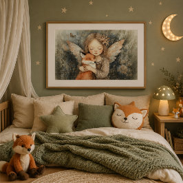 Sprookjesachtige Winter Bosfee & Vos Kinderkamer K Poster