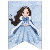 Sprookjesachtige Winter Sneeuw Prinses Verjaardag Vlaggetjes (Eerste vlag)