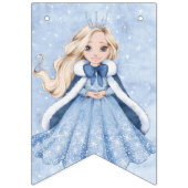 Sprookjesachtige Winter Sneeuw Prinses Verjaardag  Vlaggetjes (Eerste vlag)