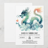 Sprookjesachtige woeste draak verjaardag kinderen kaart (Voorkant / Achterkant)