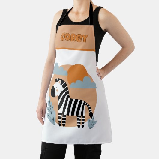 Sprookjesachtige Zebra Scandinavische Invloed Schort (Insitu)