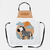 Sprookjesachtige Zebra Scandinavische Invloed Schort (Voorkant)