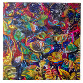 Sprookjesachtige Zeeen keramische Tegel Tegeltje (Voorkant)