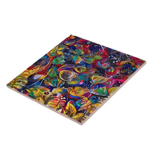 Sprookjesachtige Zeeen keramische Tegel Tegeltje (Zijkant)