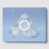 Sprookjesbaby Blauwe Zilveren Assepoester Quinceañ Gastenboek (Achterkant)