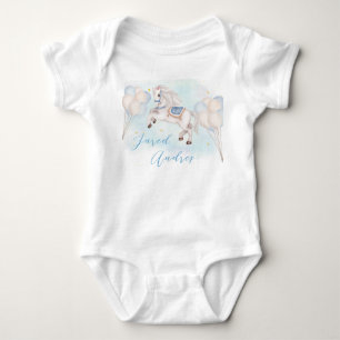 Sprookjesbaby Pony Blauwe ballon ster Verjaardags Romper