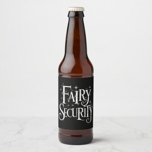 Sprookjesbeveiliging Grappige Halloween Kostuum Bier Etiket (Voorkant)