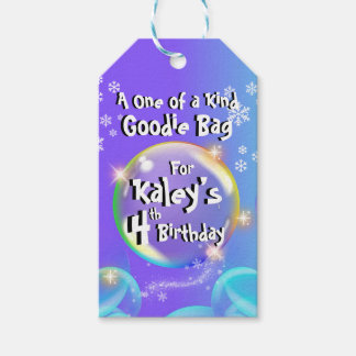 Sprookjesblauwe Eenhoorn Feest Favor Hang Tag Cadeaulabel