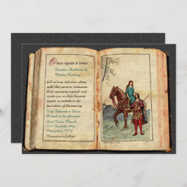 Sprookjesboek bruiloft kaart