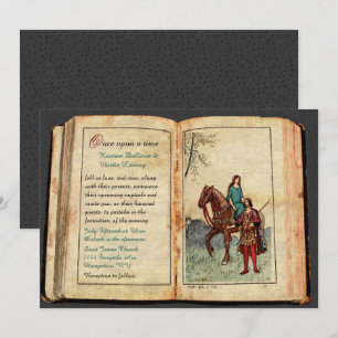 Sprookjesboek bruiloft kaart