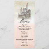 Sprookjesboek Castle Wedding Menu Kaart (Voorkant)