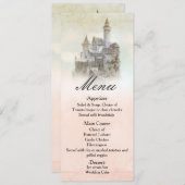 Sprookjesboek Castle Wedding Menu Kaart (Voorkant / Achterkant)