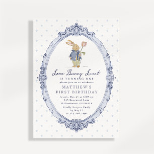 Sprookjesboek geïnspireerde zoete konijn jongen ve kaart