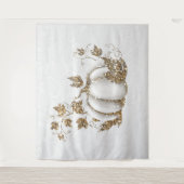 Sprookjesboek Gouden Witte Pompoen Sprookjesbanner Wandkleed (Voorkant)