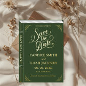 Sprookjesboek Hoesje Green Wedding Save the Date Folie Uitnodiging