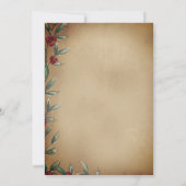 Sprookjesboek Hoesje met rode rozen op perkament Kaart (Achterkant)